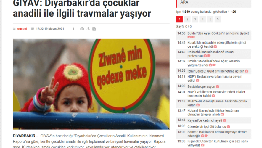 GİYAV: Diyarbakır’da çocuklar anadili ile ilgili travmalar yaşıyor